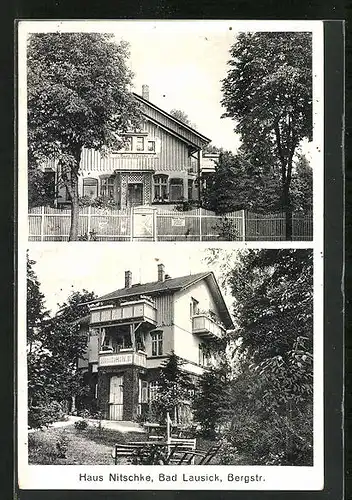 AK Bad Lausick, Gasthaus Nitschke in der Bergstrasse