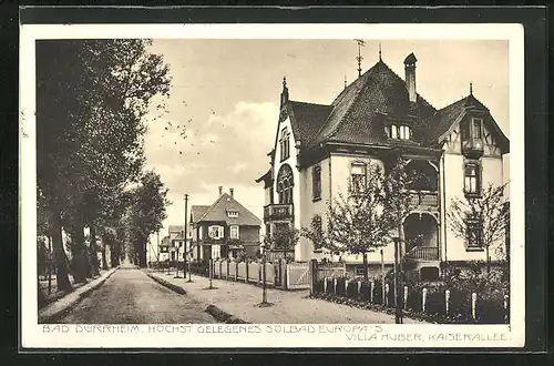 AK Bad Dürrheim, Villa Huber, Strasse Kaiserallee