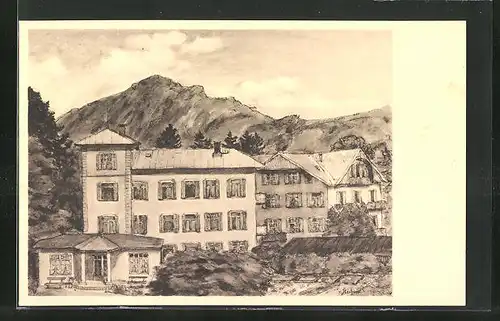 AK Bad Reichenhall, Ausblick auf das Marienheim