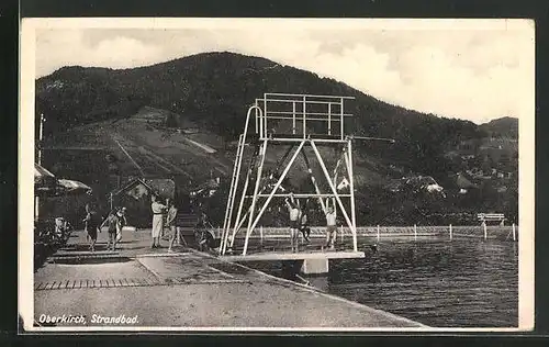 AK Oberkirch, Strandbad mit Besuchern