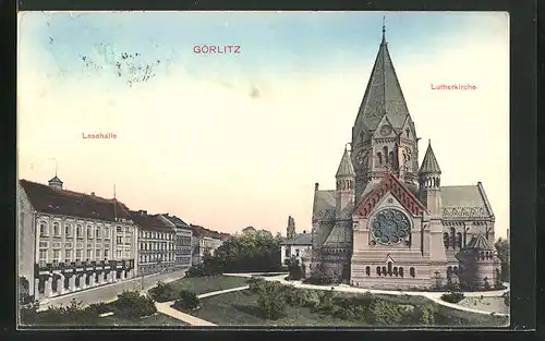 AK Görlitz, Lutherkirche, Lesehalle