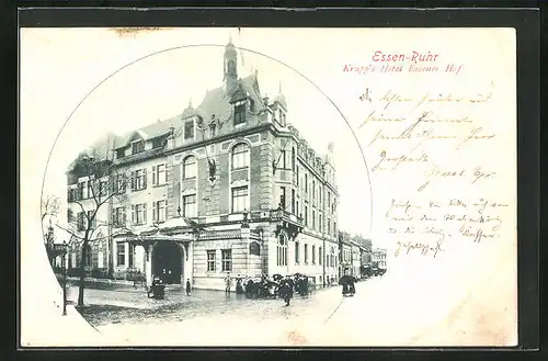 AK Essen /Ruhr, Krupp`s Hotel Essener Hof