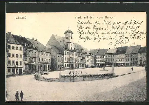 AK Leisnig, Markt mit den neuen Anlagen