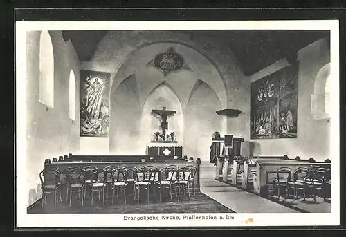 AK Pfaffenhofen a. Ilm, Evangelische Kirche, Innenansicht