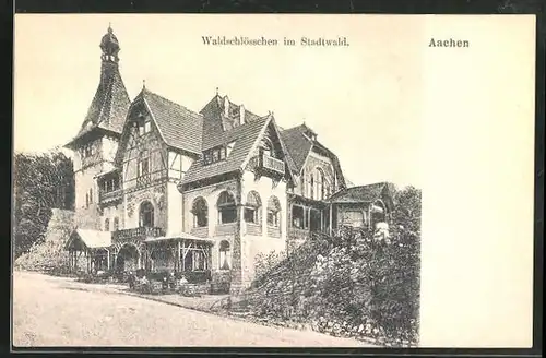 AK Aachen, Waldschlösschen im Stadtwald