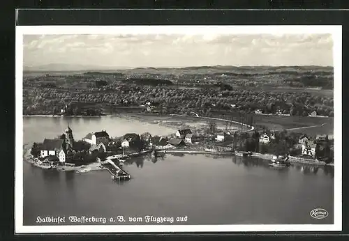 AK Wasserburg a. B., Teilansicht vom Flugzeug aus