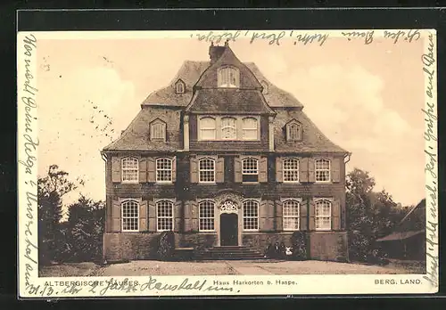 AK Haspe /Berg. Land, Altbergische Häuser, Haus Harkorten