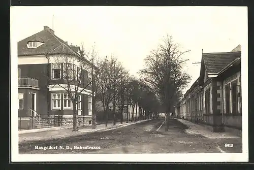 AK Haugsdorf, Blick in die Bahnstrasse