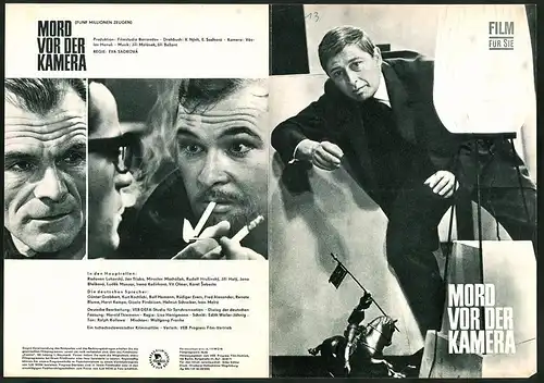 Filmprogramm FIlm für Sie Nr. 96 /66, Mord vor der Kamera, Radovan Lukavsky, Jan Triska, Regie: Eva Sadkova