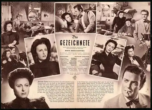 Filmprogramm IFB Nr. 1408, Die Gezeichnete, Anna Magnani, Antonio Centa, Regie: Mario Mattoli