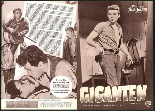 Filmprogramm IFB Nr. 3573, Giganten, Elizabeth Taylor, James Dean, Regie: George Stevens