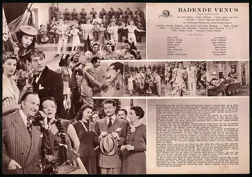 Filmprogramm IFB Nr. 500, Badende Venus, Red Skelton, Esther Williams, Basil Rathbone, Regie: George Sidney