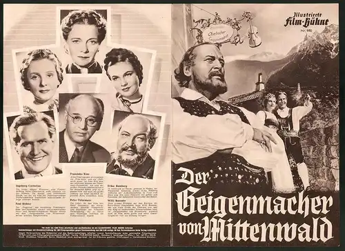 Filmprogramm IFB Nr. 980, Der Geigenmacher von Mittenwald, Willi Roesner, Paul Richter, Regie: Rud. Schündler
