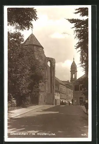 AK Grossenhain i. Sa., Blick auf die Klosterruinen