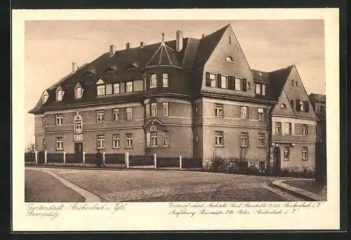 AK Reichenbach i. Vgtl., Blick auf ein Haus auf dem Rosenplatz