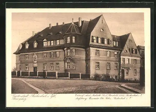 AK Reichenbach i. Vgtl., Blick auf ein Haus auf dem Rosenplatz