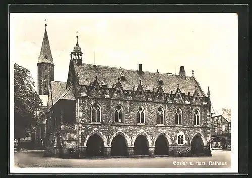 AK Goslar a. Harz, Frontalansicht des Rathauses