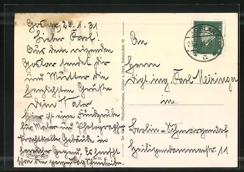 AK Goslar a. Harz, Frontalansicht des Rathauses