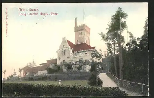 AK Aue i. Erzgeb., König Friedrich August Warte