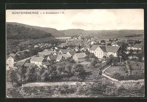 AK Güntersberge, Panorama mit Kirche
