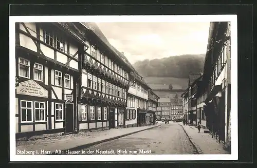 AK Stolberg i. Harz, Alte Häuser in der Neustadt