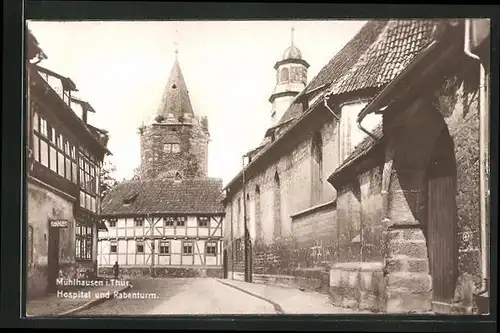 AK Mühlhausen i. Thür., Hospital und Rabenturm