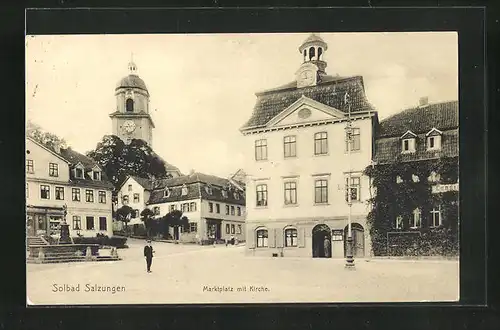 AK Salzungen, Marktplatz mit Kirche