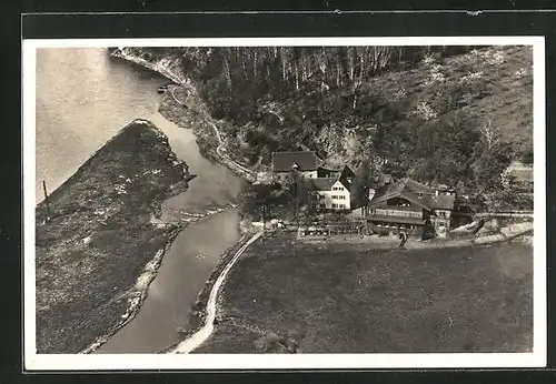 AK Grimma i. Sa., Gasthaus zur Schiffsmühle