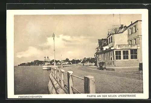 AK Friedrichshafen, Partie an der neuen Uferstrasse