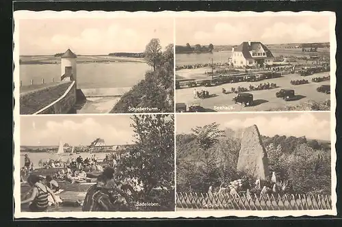 AK Werdau, Gasthaus Seehaus, Kobertalsperre, Gedenkstein