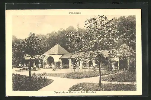 AK Kreischa / Sachsen, Wandelhalle am Sanatorium