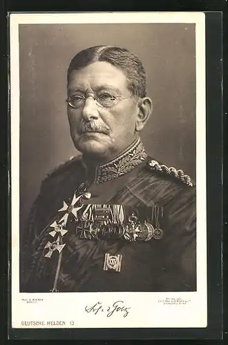 AK Heerführer Frh. v. d. Goltz in Uniform mit Orden