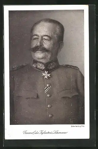 AK Heerführer General der Infanterie Litzmann in Uniform