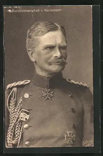 AK Heerführer Generalfeldmarschall v. Mackensen in Uniform