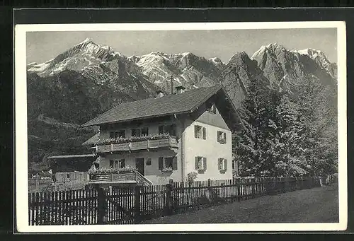 AK Garmisch, Hotel Simon Buchwieser, Risserkopfstrasse 16