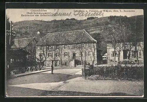 AK Ottenhöfen, Gasthaus u. Pension z. Wagen