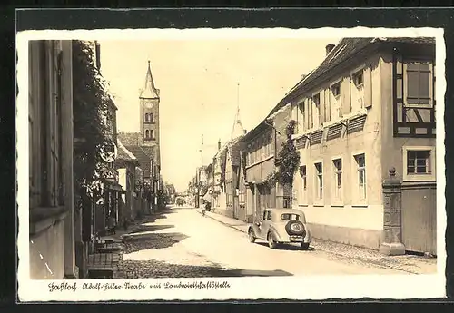 AK Hassloch /Pfalz, Strasse mit Landwirtschaftsstelle