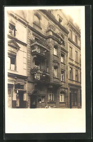 Foto-AK Mannheim, Wohnhaus Strasse C2 / 25