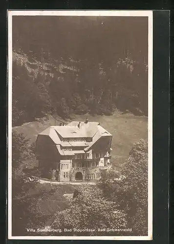 AK Bad Rippoldsau i. Schwarzwald, Ansicht der Villa Sommerberg aus der Vogelschau