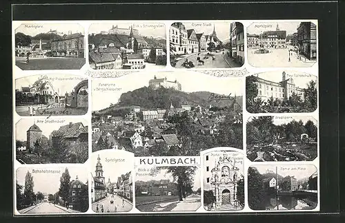 AK Kulmbach, Marktplatz, Alte Stadtmauer, Spitalgasse