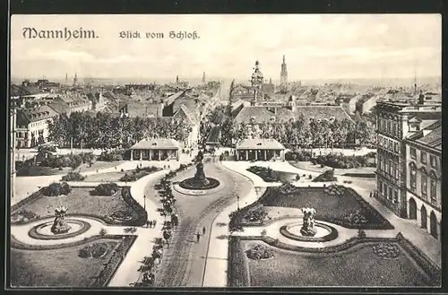 AK Mannheim, Blick vom Schloss