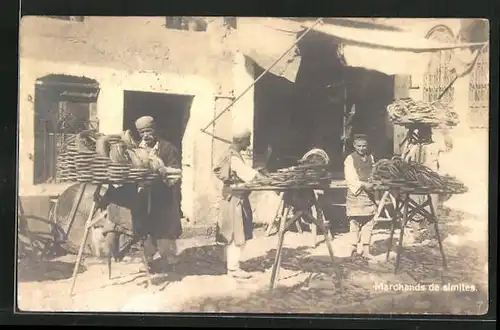 AK Marchands de simites, arabische Händler