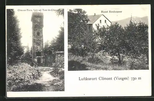 AK Climont /Vosges, Hotel Neuhauser, Climont-Turm