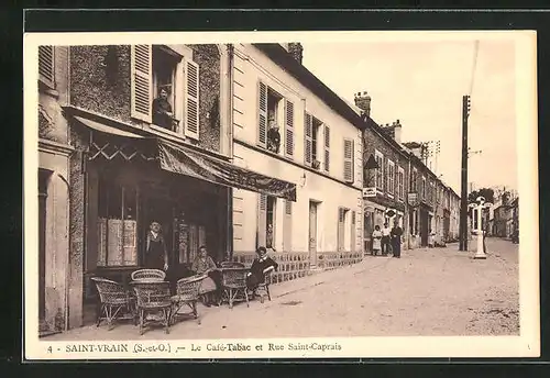 AK Saint-Vrain, Le Café-Tabac et Rue Saint-Caprais