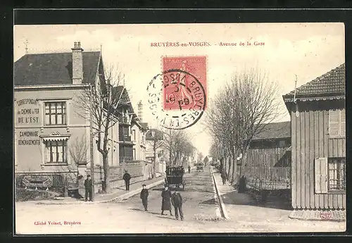 AK Bruyères-en-Vosges, Avenue de la Gare