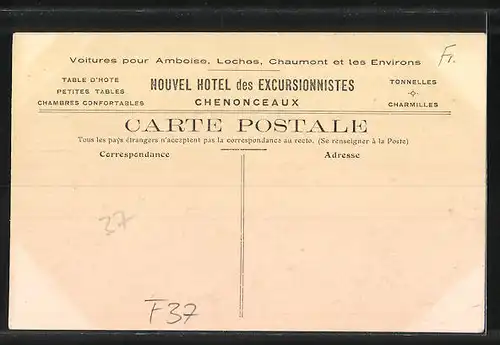 AK Chanonceaux, Nouvel Hotel des Excursionnistes