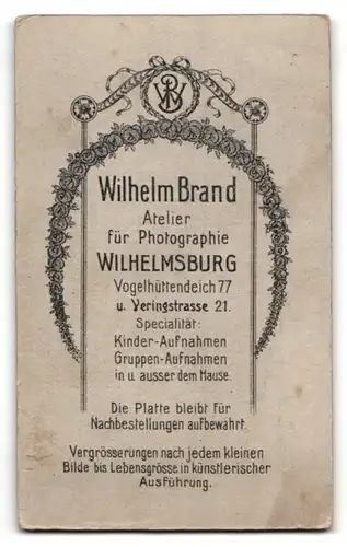 Fotografie Wilhelm Brand, Wilhelmsburg, Vogelhüttendeich 77, Portrait drei Jungen & zwei Mädchen in hübscher Kleidung
