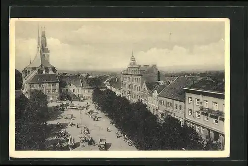 AK Laun / Louny, Blick über den Marktplatz