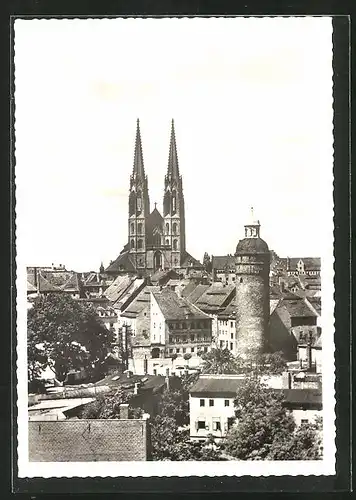 AK Görlitz, Teilansicht mit Peterskirche