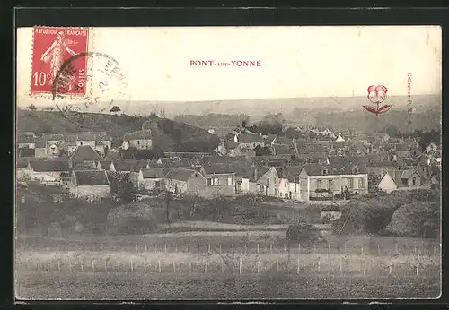 AK Pont-sur-Yonne, Vue gènèrale